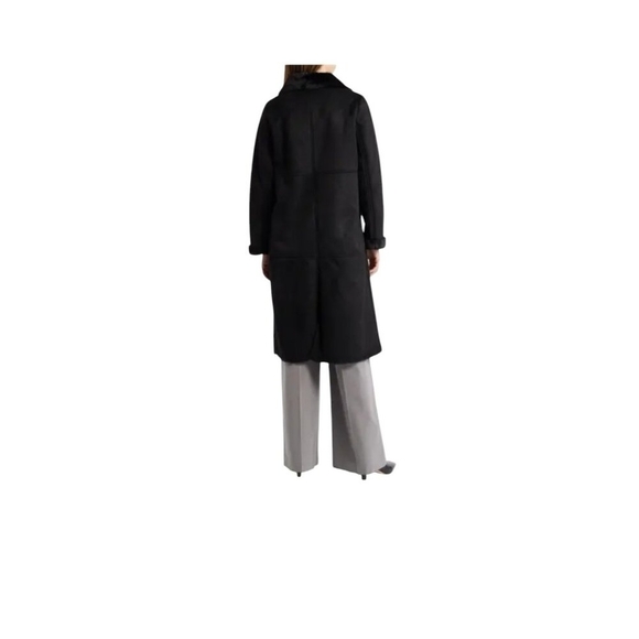 Revillon Shearling coat Black Women's  Size XL - Picture 7 of 14